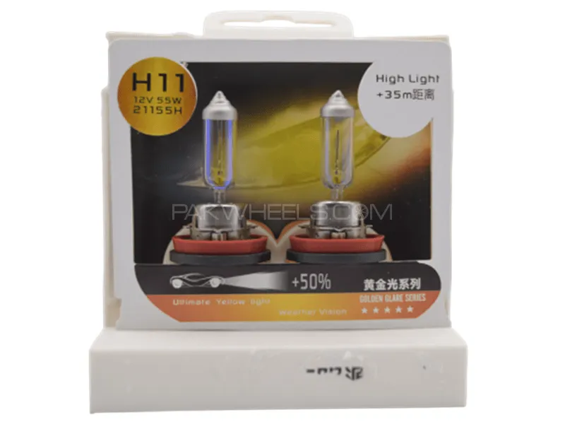 H11 Yellow Anti Fog Halogen Headlight Bulbs 