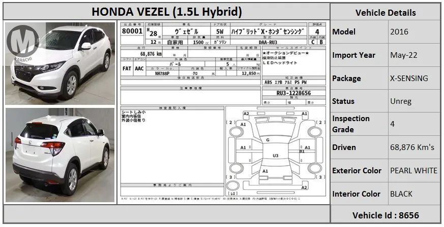Honda Vezel 2016 for Sale in Karachi Image-1