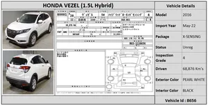 Honda Vezel Hybrid X Honda Sensing 2016 for Sale