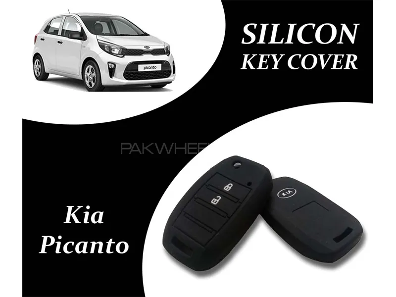Kia Picanto 2019-2023 Key Cover | Silicone | Black | Pack Of 1