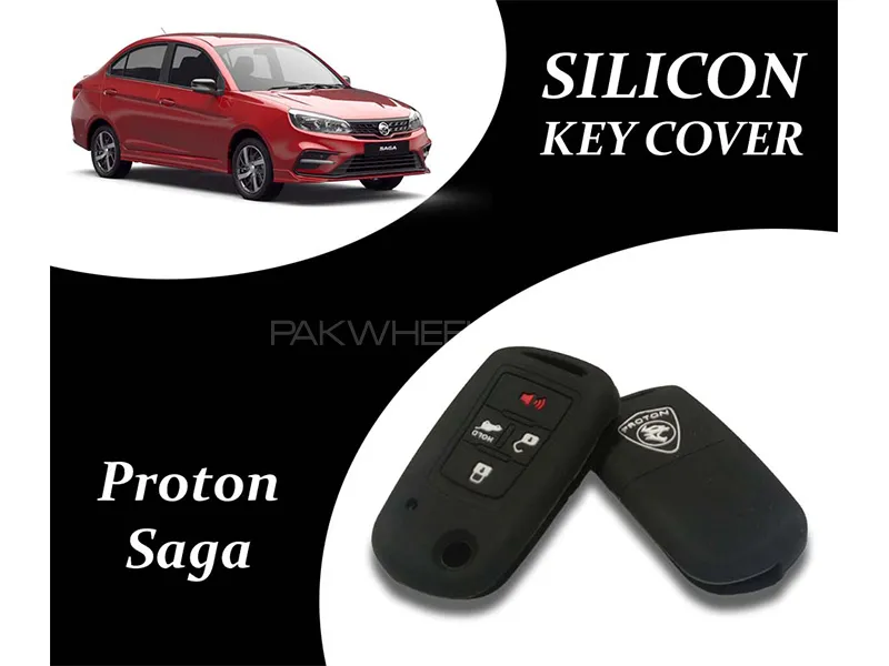  Proton Saga 2021-2023 Key Cover | Silicone | Black | Pack Of 2 Image-1