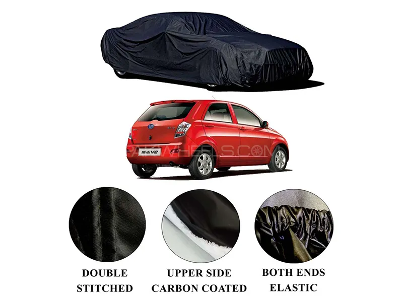 Faw V2 2013-2023 Polymer Carbon Coated Car Top Cover | Double Stitched | Water Proof