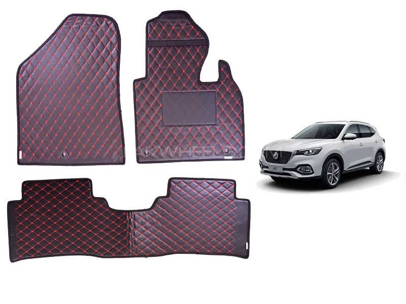MG HS Diamond Cut Floor Mat Luxury Floor Mat Premium Black R Image-1