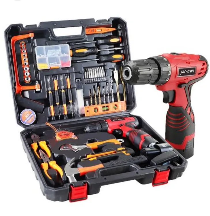 124pcs rechargeable tool kit set Image-1