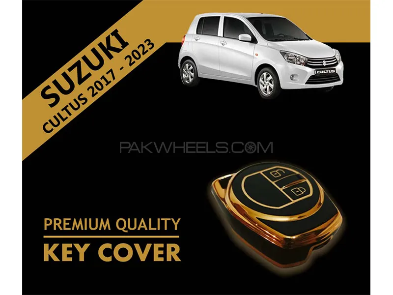Suzuki Cultus 2017-2023 Key Cover | Premium PVC Quality | Black Gold | Pack Of 1