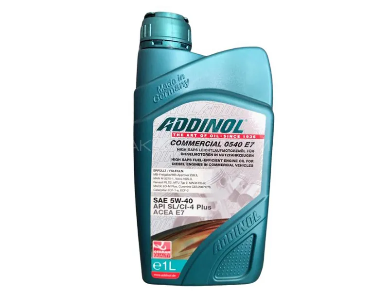 Addinol Commercial 5W-40 E7 (Fully Synthetic) CI-4 Plus Engine Oil - 1 Litre Image-1