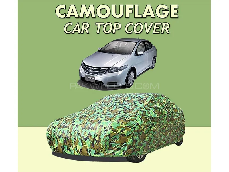 Honda City 2009-2021 Top Cover | Camouflage Design Parachute | Double Stitched | Dust Proof | Water  Image-1