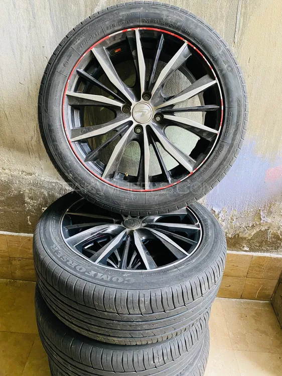 17 inch 4 nut Rims and tyres  Image-1