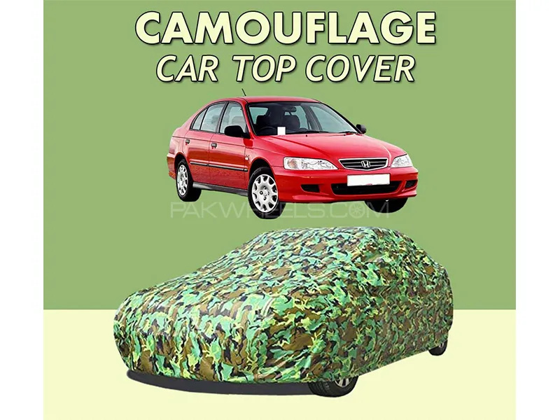 Honda City 1997-2003 Top Cover | Camouflage Design Parachute | Double Stitched | Dust Proof | Water  Image-1