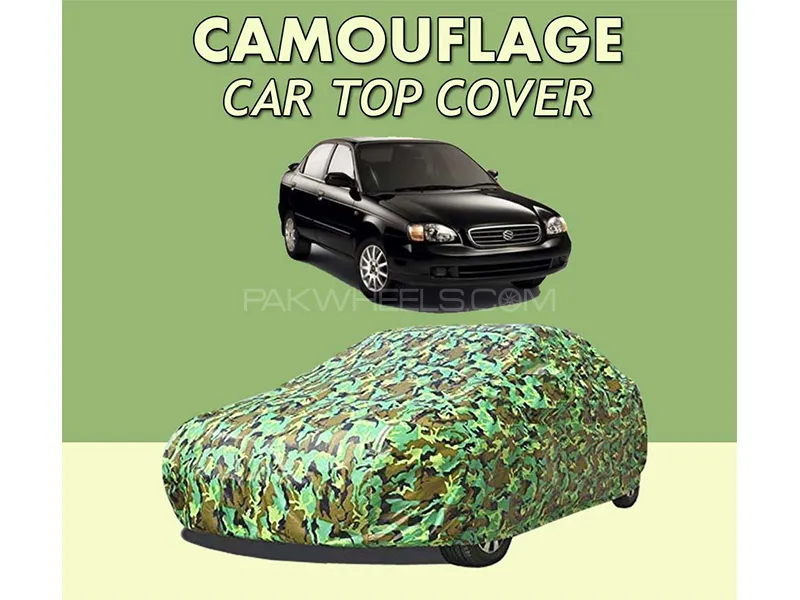 Suzuki Baleno 1998-2005 Top Cover | Camouflage Design Parachute | Double Stitched | Dust Proof | Wat Image-1