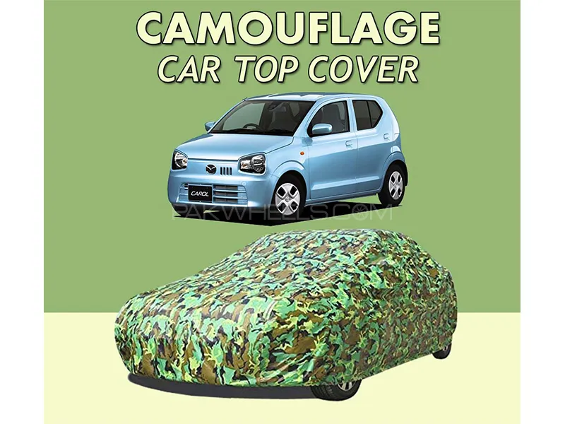 Mazda Carol 2010-2023 Top Cover| Camouflage Design Parachute | Double Stitched | Water Proof Image-1