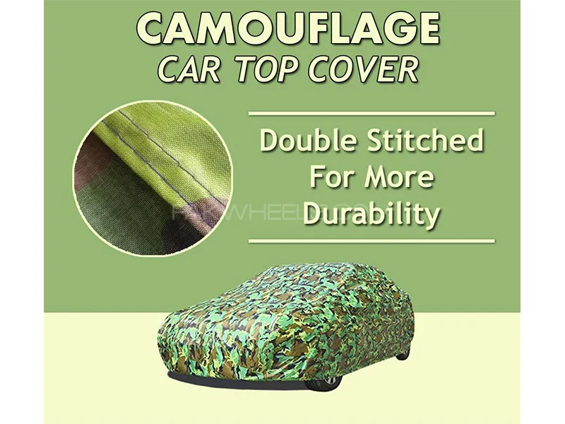 Toyota Passo 2010-2023 Top Cover| Camouflage Design Parachute | Double Stitched | Water Proof Toyota Passo 2010-2023 Top Cover| Camouflage Design Parachute | Double Stitched | Water Proof Image-2