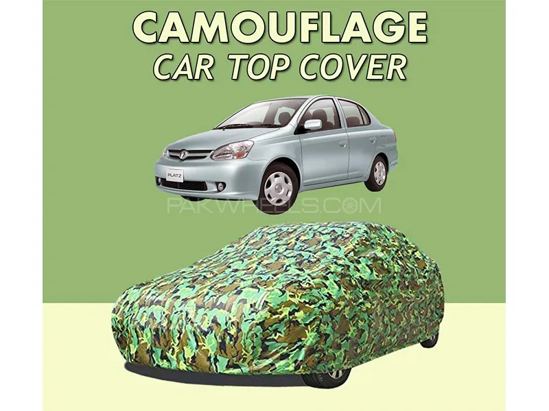 Toyota Platz 1999-2005 Top Cover| Camouflage Design Parachute | Double Stitched | Water Proof Image-1