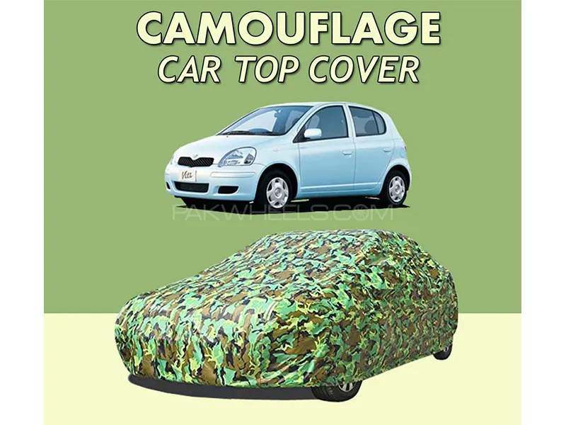 Toyota Vitz 1997-2005 Top Cover| Camouflage Design Parachute | Double Stitched | Water Proof Image-1
