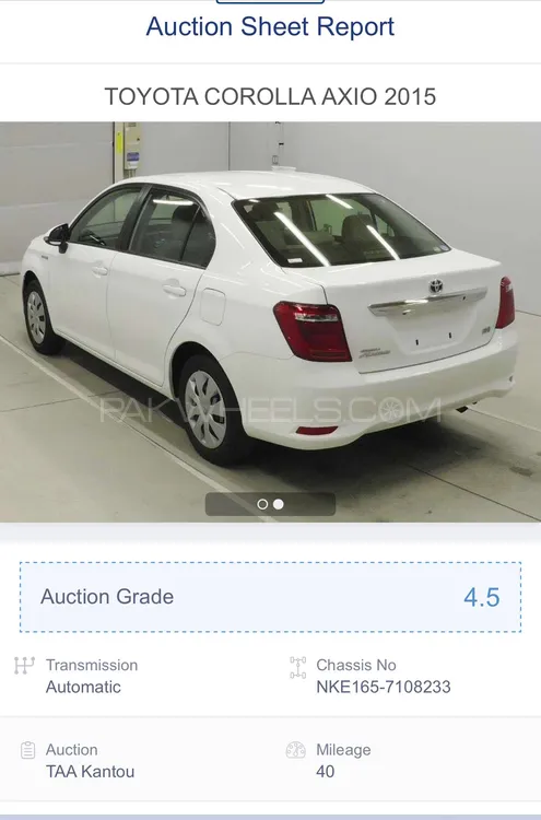 Toyota Corolla Axio 2015 for Sale in Karachi Image-1