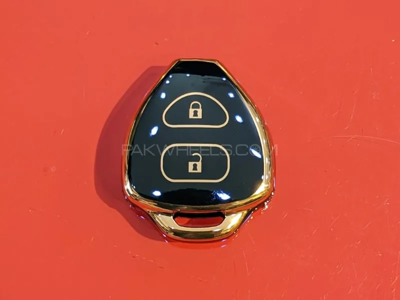 Toyota Corolla 2009-2012 Glossy Black Car Key Case Cover  Image-1