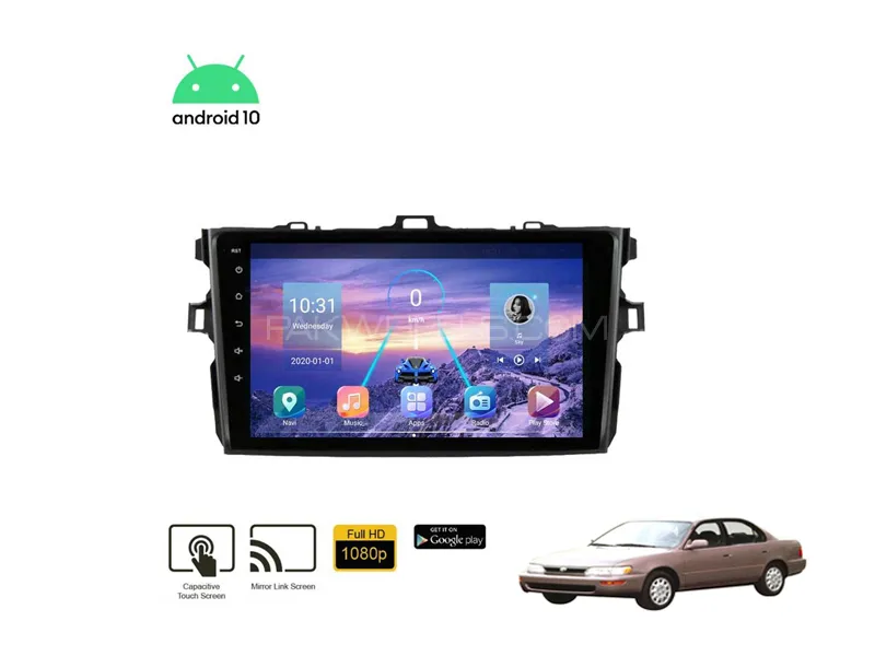 Toyota Corolla Indus 2002-2008 Android Screen Panel IPS Display 9 inch - 1 GB Ram/16 GB Rom
