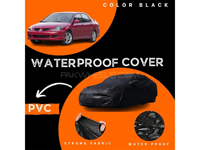 Mitsubishi Lancer 2004-2008 Polymer Coated Top Cover | Waterproof | Double Stitched | Black  Image-1