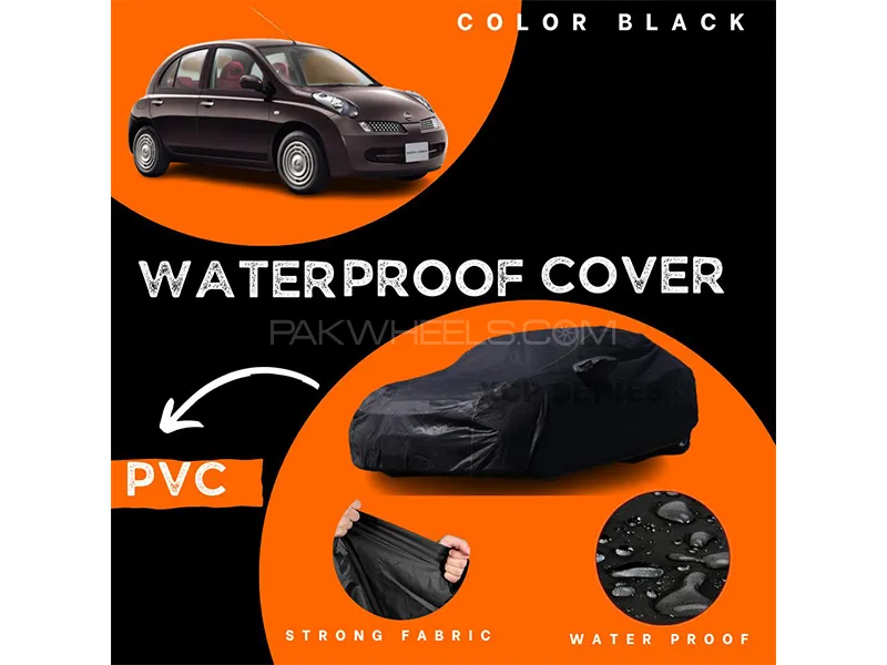 Nissan March Polymer Coated Top Cover | Waterproof | Double Stitched | Black  Image-1