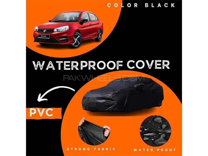 Proton Saga 2021-2023 Polymer Coated Top Cover | Waterproof | Double Stitched | Black 