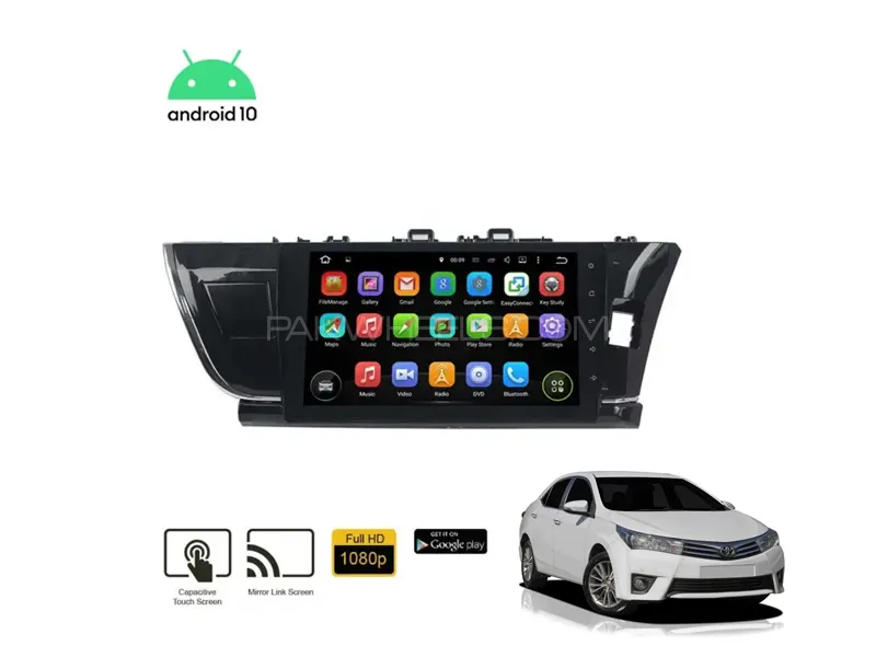 Toyota Corolla 2014-2022 Android Screen Panel IPS Display 10 inch - 2 GB Ram/32 GB Rom