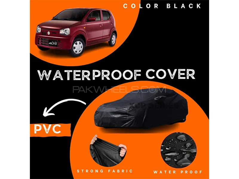 Suzuki Alto 2019-2023 Polymer Coated Top Cover | Waterproof | Double Stitched | Black  Image-1