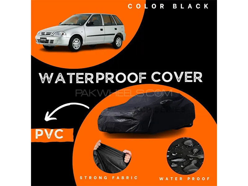 Suzuki Cultus 2007-2017 Polymer Coated Top Cover | Waterproof | Double Stitched | Black  Image-1