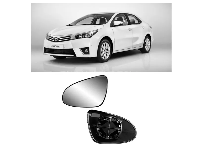 Toyota Corolla 2014-2017 Right Side Mirror Reflective Glass Image-1