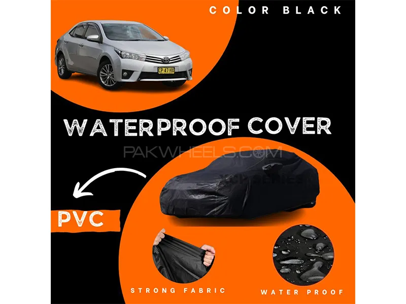Toyota Corolla 2014-2023 Polymer Coated Top Cover | Waterproof | Double Stitched | Black  Image-1