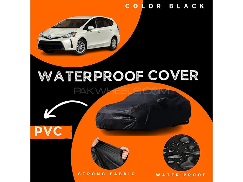 Toyota Prius Alpha 2011-2021 Polymer Coated Top Cover | Waterproof | Double Stitched | Black  Image-1