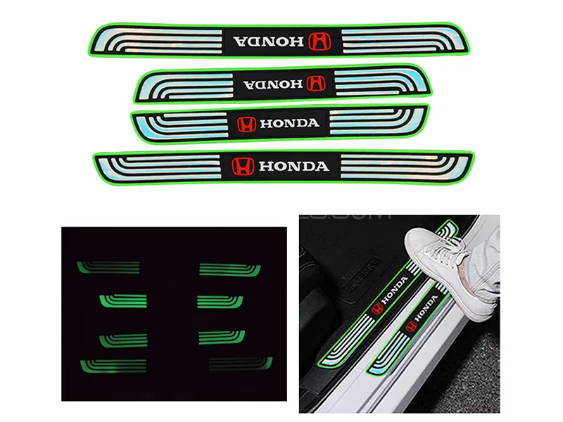 Logo Rubber Door Sill Protector With Neon Image-1