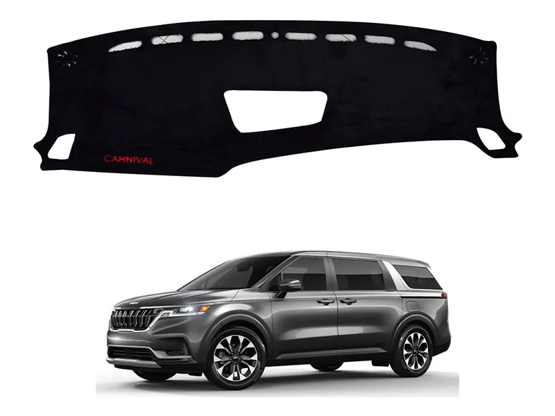 Kia Carnival 2021-2022 Velvet Dashboard Matt| Dashboard Carpet  Image-1