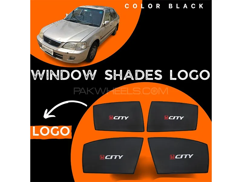 Honda City 2000-2005 Car Door Logo Shades - 4 Pcs Image-1
