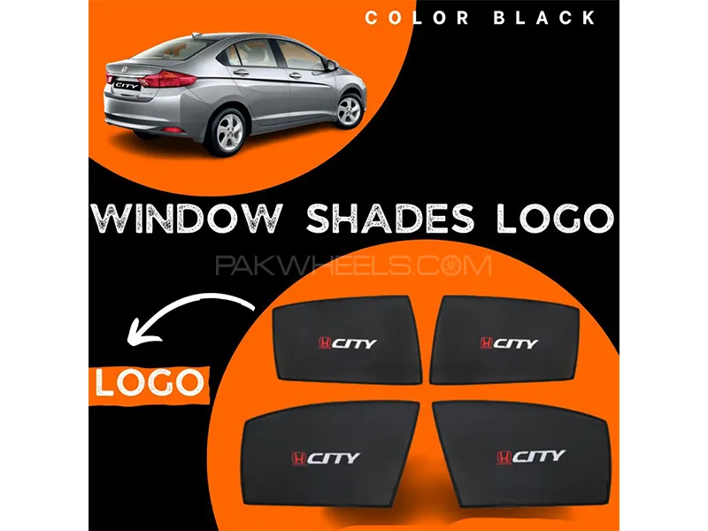 Honda City 2022-2023 Car Door Logo Shades - 4 Pcs Image-1