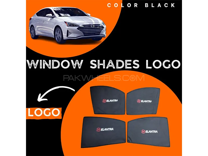 Hyundai Elantra 2018-2023 Car Door Logo Shades - 4 Pcs Image-1
