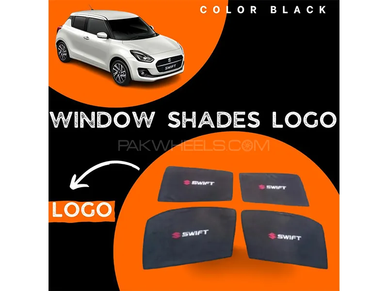 Suzuki Swift 2022-2023 Car Door Logo Shades - 4 Pcs Image-1