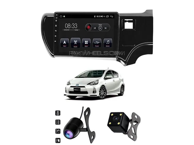 Toyota Aqua 2012-2021 Android Screen Panel With Free 2 Cameras IPS Display 9 inch 1-16 GB