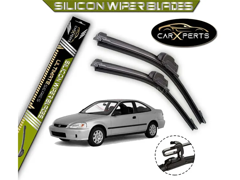 Honda Civic 1995 - 2001 CarXperts Silicone Wiper Blades | Non Cracking | Graphite Coated | Flexible Image-1