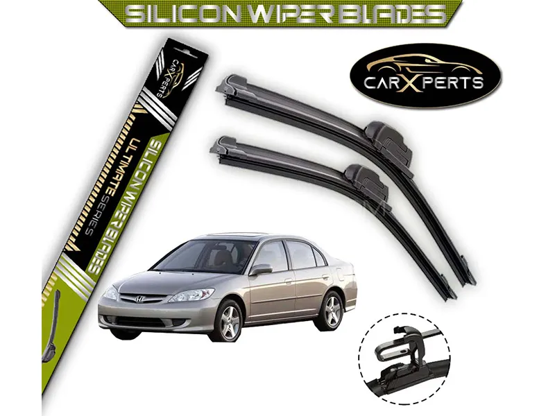 Honda Civic 2002 - 2006 CarXperts Silicone Wiper Blades | Non Cracking | Graphite Coated | Flexible Image-1