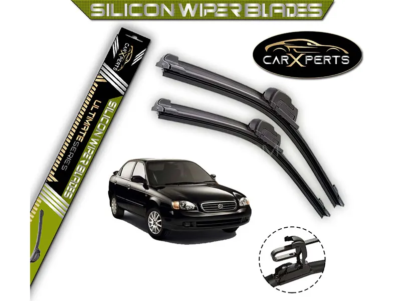 Suzuki Baleno CarXperts Silicone Wiper Blades | Non Cracking | Graphite Coated | Flexible Image-1