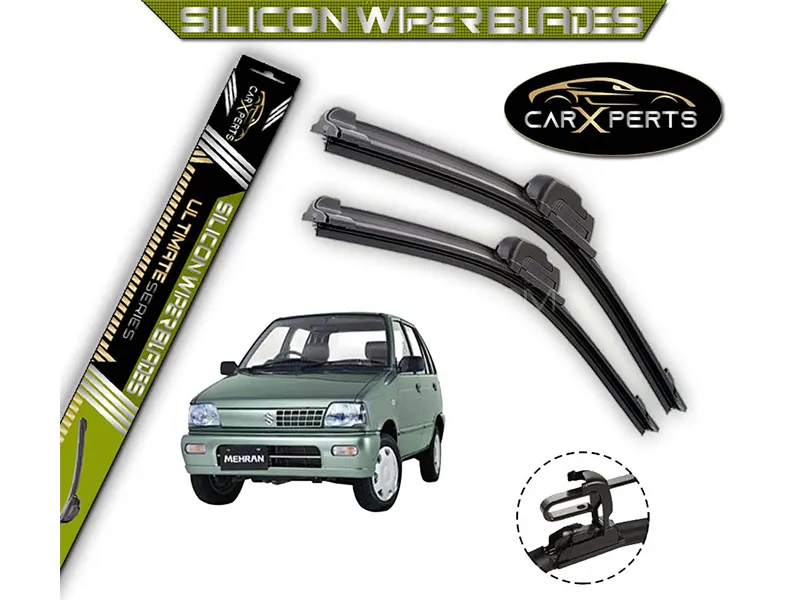 Suzuki Mehran CarXperts Silicone Wiper Blades | Non Cracking | Graphite Coated | Flexible Image-1