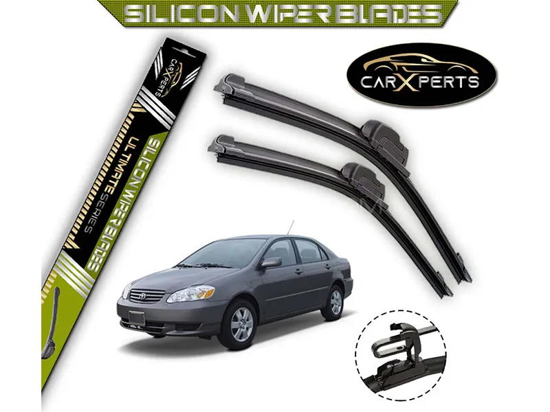 Toyota Corolla 2002 - 2008 CarXperts Silicone Wiper Blades | Non Cracking | Graphite Coated 