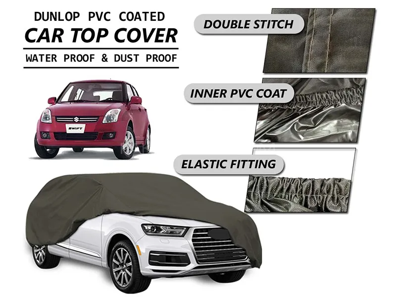 Suzuki Swift 2010-2021 Top Cover | DUNLOP PVC Coated | Double Stitched | Anti-Scratch   Image-1