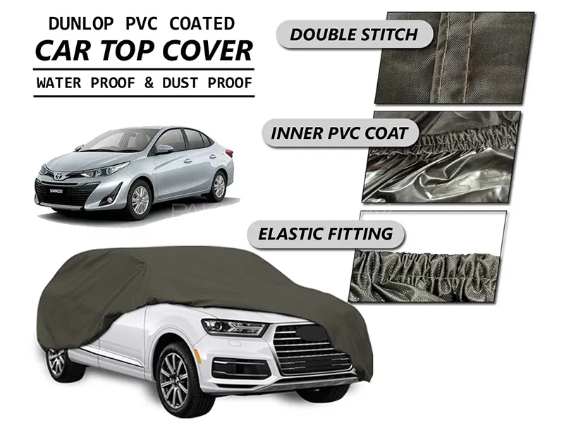 Toyota Yaris 2020-2023 Top Cover | DUNLOP PVC Coated | Double Stitched | Anti-Scratch   Image-1