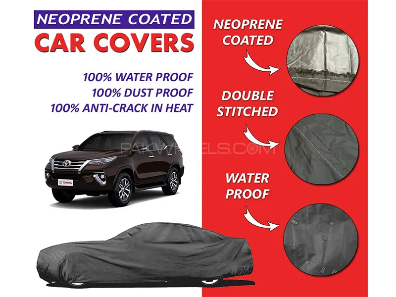 Toyota Fortuner 2013-2023 Top Cover | Neoprene Coated Inside | Ultra Thin & Soft | Water Proof   Image-1