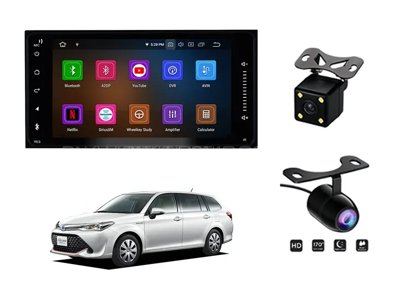 Toyota Corolla Fielder Android Screen Panel With Free 2 Cameras IPS Display 9 inch 2-32 GB Image-1