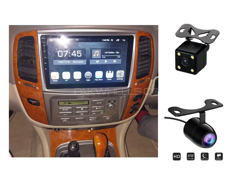 Toyota Land Cruiser 2002-2006 Android Screen Panel With Free 2 Cameras IPS Display 10 inch 2-32 GB