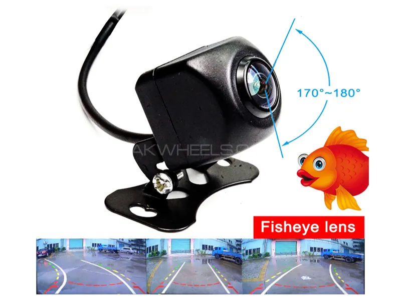 Universal Fish Eye Lens Car Camera Dynamic Trajectory Reverse Backup Rear View Parking Line HD 1080P Image-1