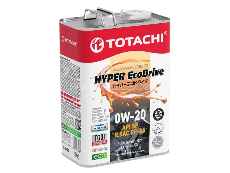 Totachi 0W-20 API SP GF-6A Hyper Ecodrive Fully Synthetic - 4L Image-1
