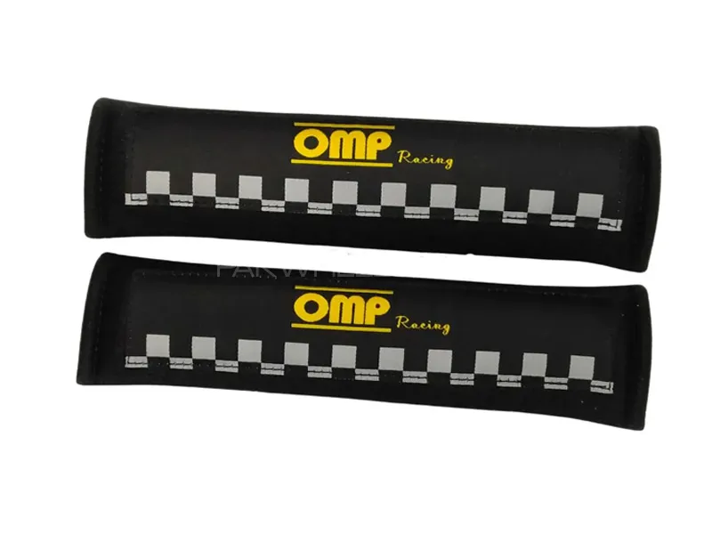 OMP Seat Belt Shoulder Pad Harness Shoulder Pads Black Image-1